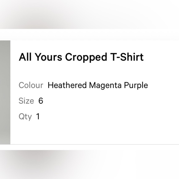 Lululemon Athletica Magenta Crop Top Size 6 - Picture 6 of 6